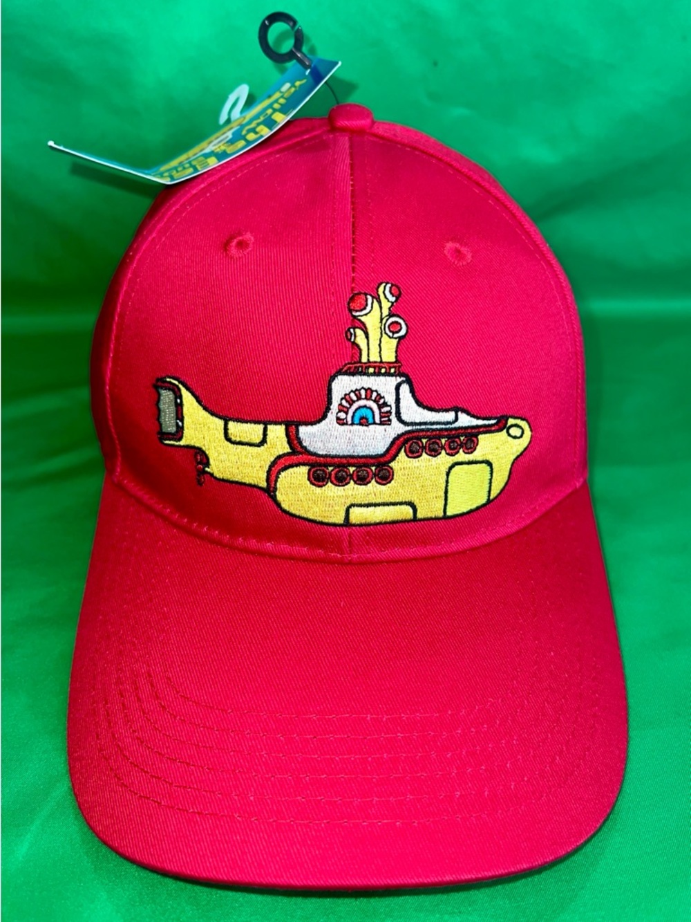 The Beatles Yellow Submarine RED Baseball Hat 2018 Adjustable Cap NWT 🧢Rock Off